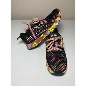 NOBULL Trainers Women's Size 5 Black Mesh Daisy‎ Floral Training Shoes Sneakers